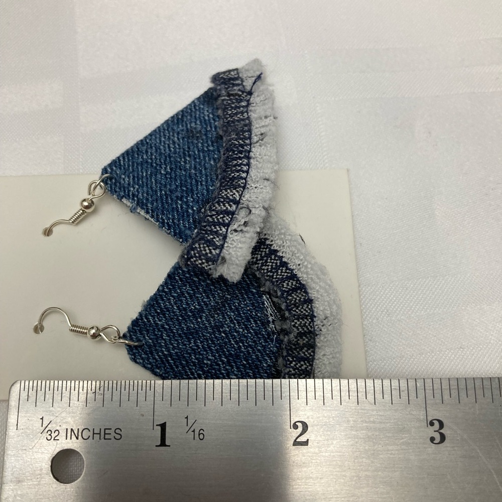 Denim earrings - Picture 4 of 4